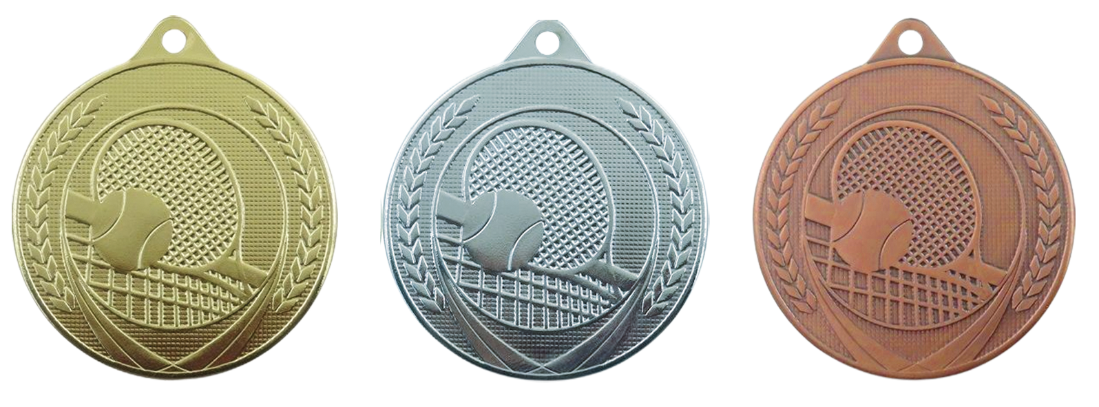 Tennis ME610 Medaille Ø 50 mm goud-zilver-brons Compleet